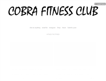 Tablet Screenshot of cobrafitnessclub.com